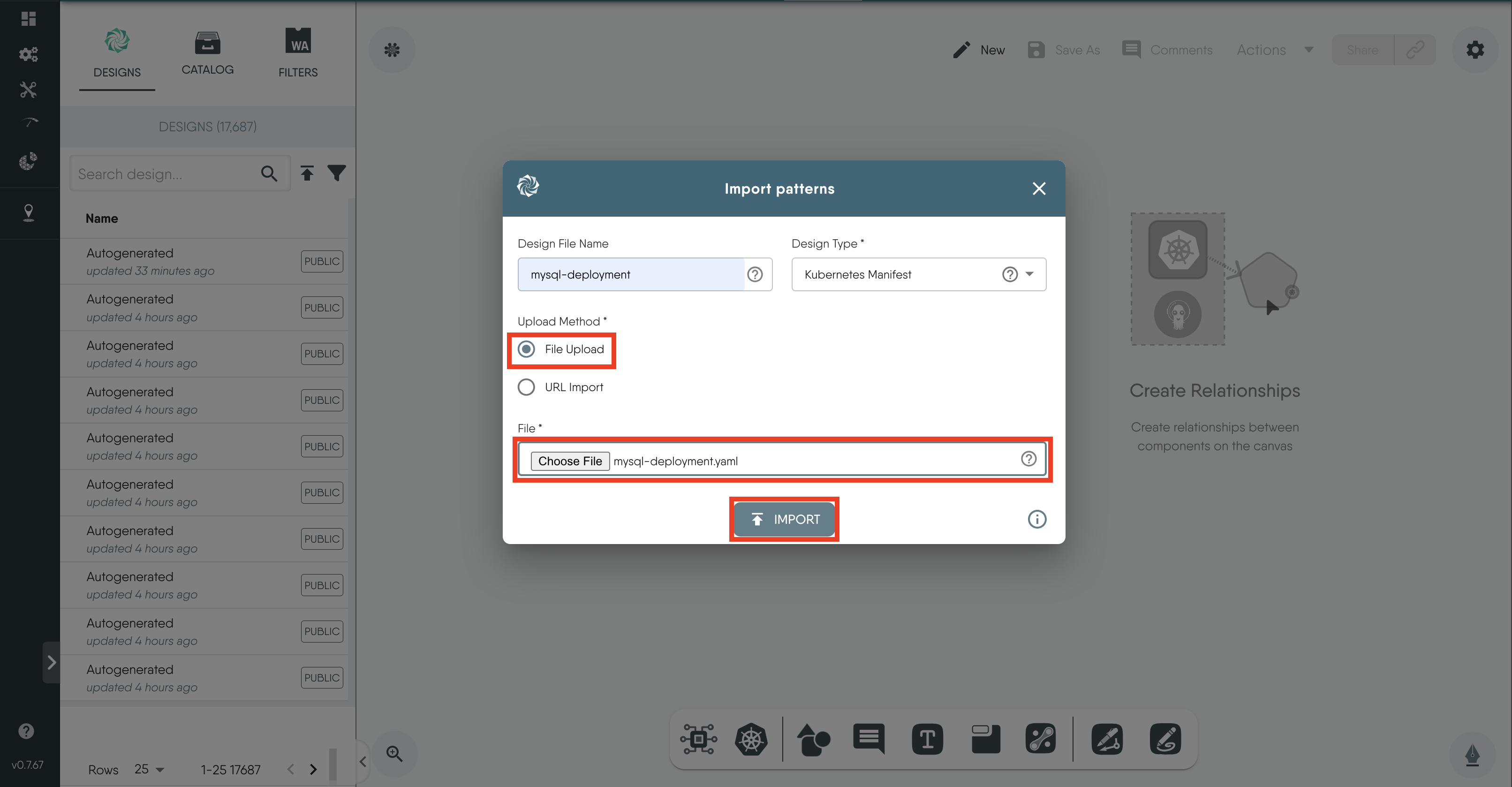 Import mysql-deployment